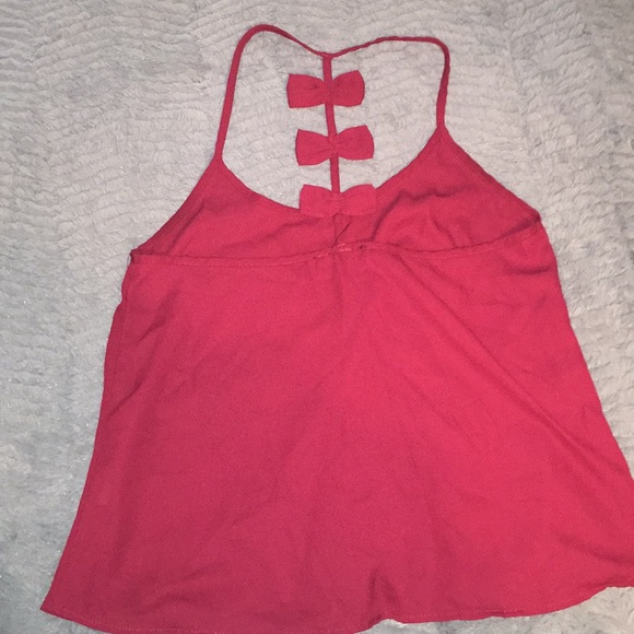 Maroon Tank with Bows Down the back - Picture 2 of 3